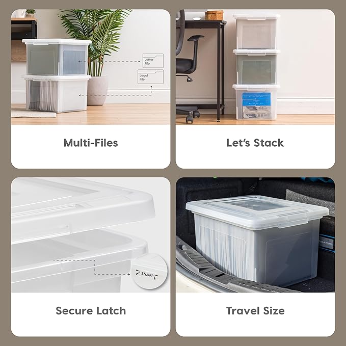IRIS USA File Box, Plastic File Boxes - Image 3