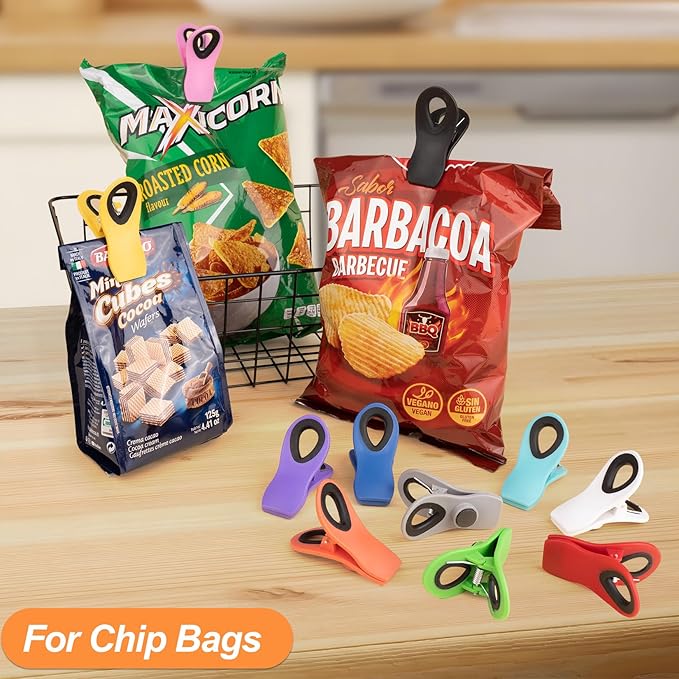 Jetmore 12 Pack Chip Clips, Bag Clips, Office Paper Clamps, Binder Clips - Image 2