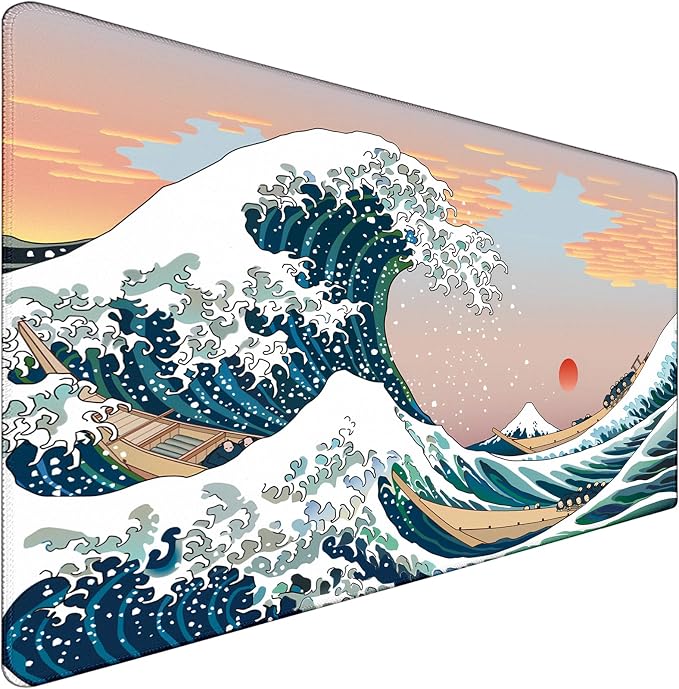 Japanese Large Mouse Pad, DeskMat Office Desk Pad, Extended Large MouseMat by CustomerFirstServiceFirst