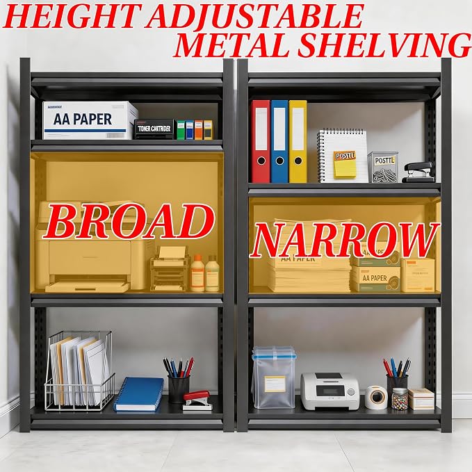 Printer Stand, Metal Shelving Adjustable Storage Shelves, printer table Office - Image 5