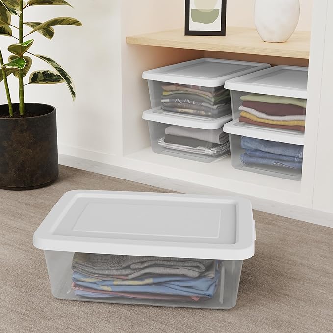 Sterilite 48 Pack Storage Box, 12 Quart Stackable Tote - Image 4