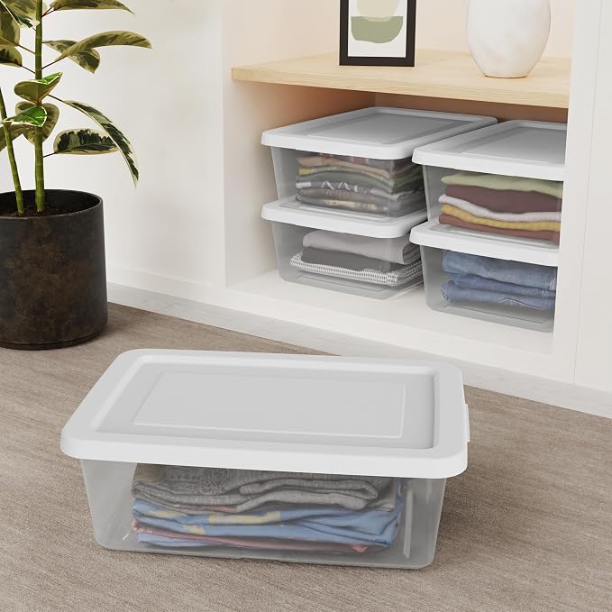 Sterilite 30 Pack Storage Box, 12 Quart Stackable Tote - Image 4