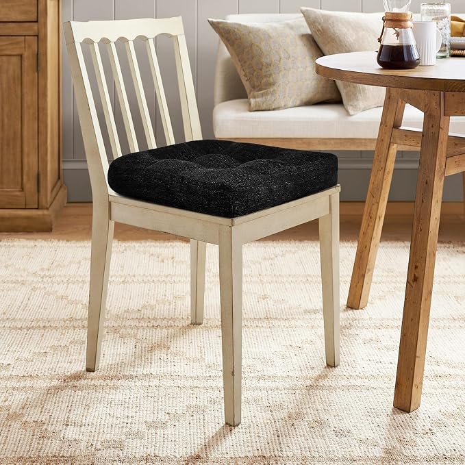 downluxe Chair Cushions for Dining Chairs 4 Pack, Tufted Indoor Chair Pads - Image 7