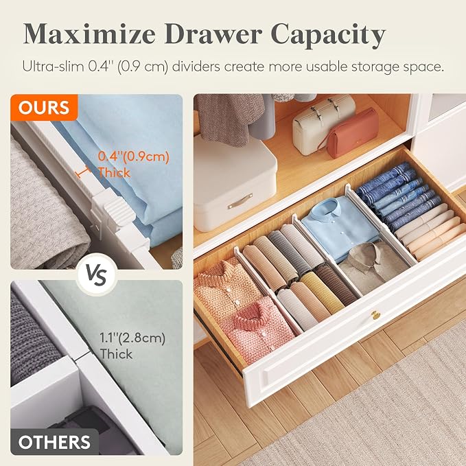 Lifewit 6 Pack 5" High Drawer Dividers - Image 7