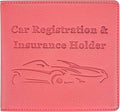 Car Registration and Insurance Holder, Premium PU Leather Vehicle Glove Box Car by New+Fashion+Kingdom