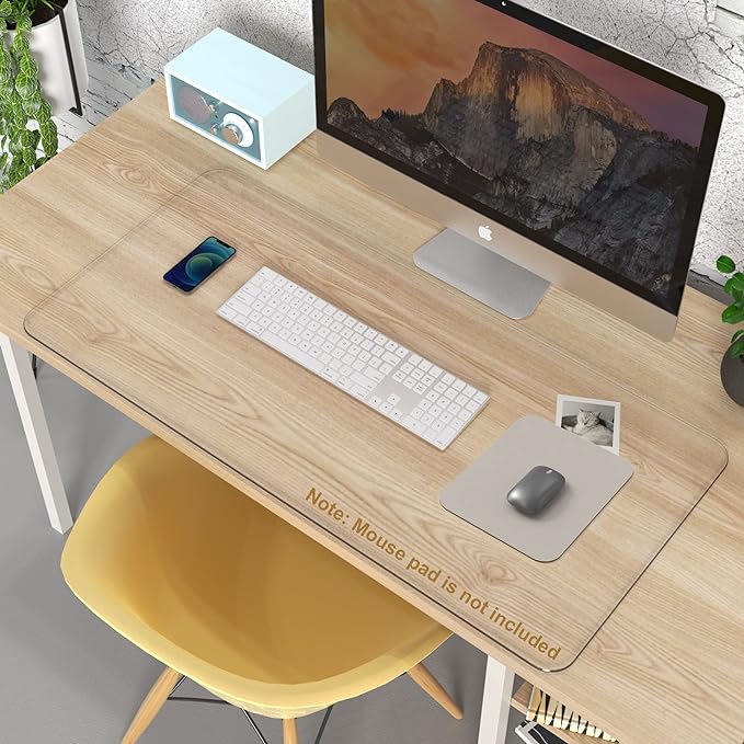 Oterri Clear Writing Desk Pad, 14’’x30” Heat Resistant Waterproof PVC Round - Image 7