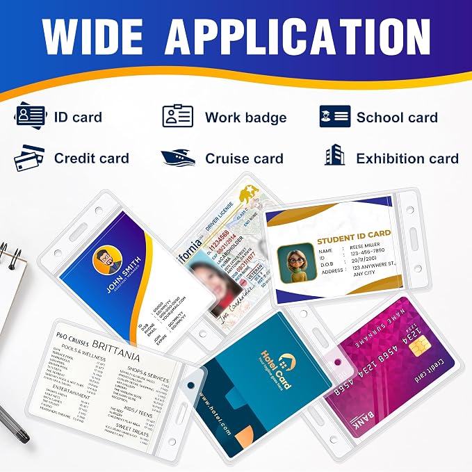 10Pack Vertical ID Badge Holder - Image 4