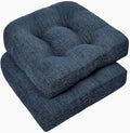 downluxe Chair Cushions for Dining Chairs 2 Pack, Tufted Indoor Chair Pads by Downluxe