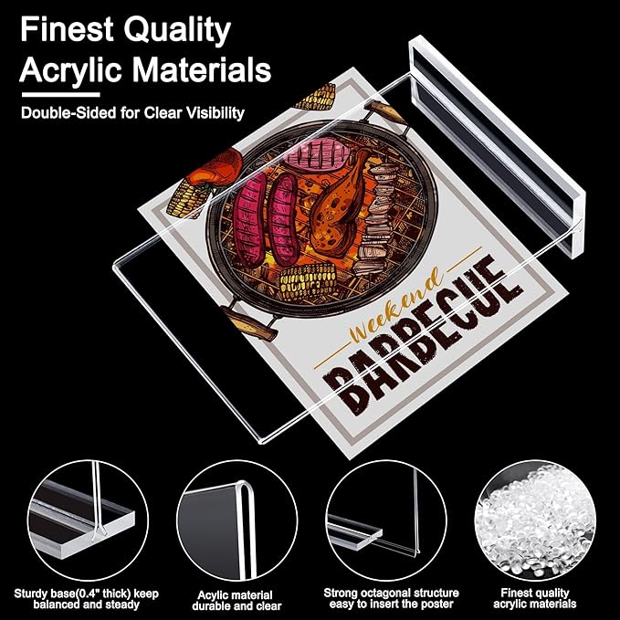 Hoewina Acrylic Sign Holder 5 x 7 Inch 3 Pack - Image 2