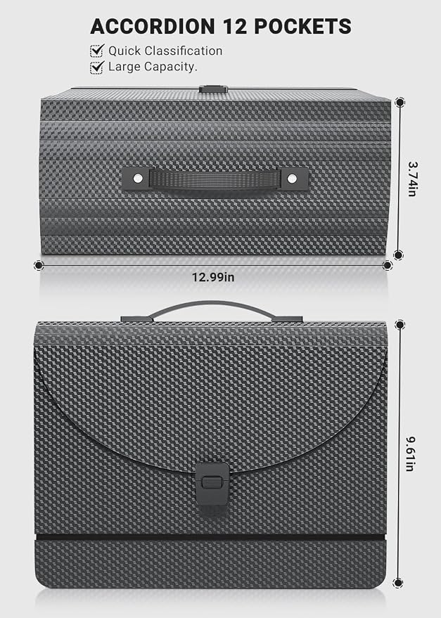 Accordion File Organizer/Expanding File Folder - Image 3