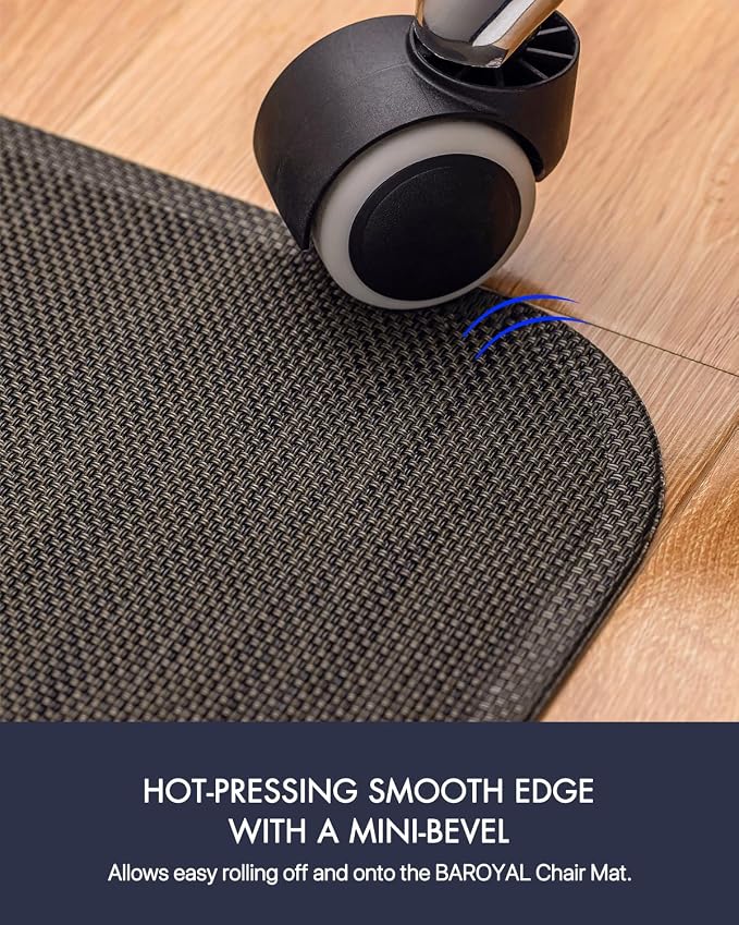 BARoyal Office Chair Mat for Hardwood Floor Under Desk Computer Rolling Chair - Image 5