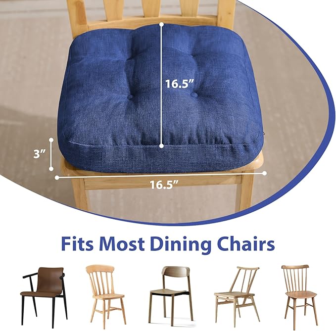 IASEAHK Chair Cushions for Dining Chairs, Dining Chair Cushions, Tufted Indoor - Image 3