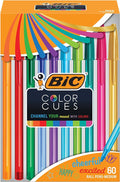 BIC Color Cues Pen Set, 60-Count Pack, Fun Color Pens by BIC