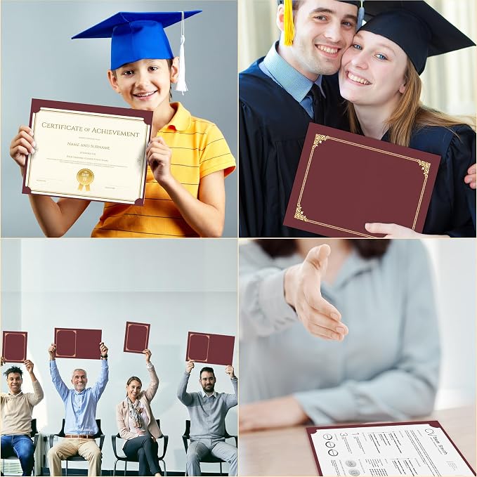 HAUTOCO 30 Packs Certificate Holders, Burgundy Diploma Holders, Document Award - Image 5