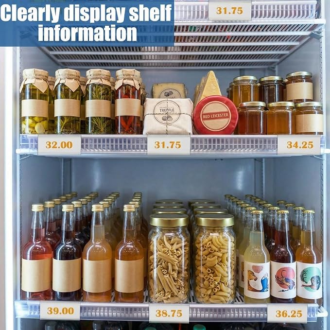 Kathfly 200 Pack Wire Shelf Label Holders Shelf Cable Tags - Image 7