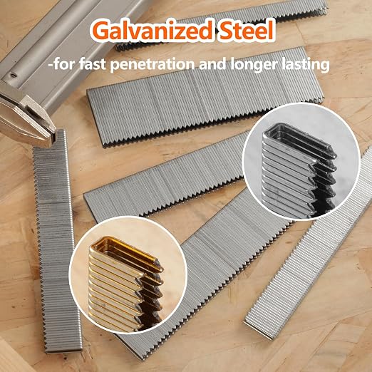 1000-Count 1/2 Inch Length, 18 Gauge 1/4 Inch Narrow Crown Staples, Heavy Duty - Image 3