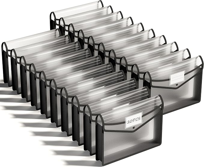 ThinkTex Plastic Expanding File Folder, Transparent envelopes by ThinkTex