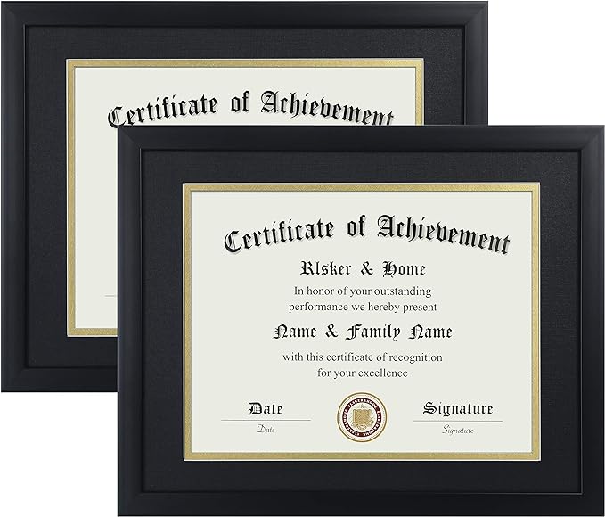 ELSKER&HOME 8.5x11 Certificate Frame Black by ELSKERHOME