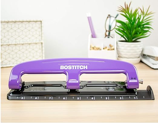 Bostitch Office EZ Squeeze Reduced Effort 3-Hole Punch, 12 Sheets - Image 2