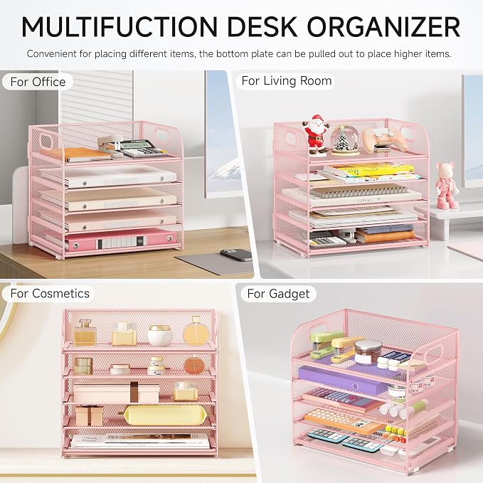 5 Tray Paper Organizer Letter Tray - Image 5