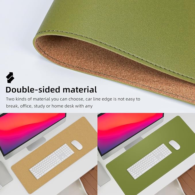 AFIING Leather Desk Pad Protector, Large Desk Mat - Image 4