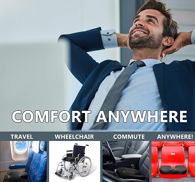 ComfiLife Premium Seat Cushion – 100% Memory Foam Office Chair Cushion - Image 7