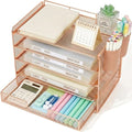 LEKETREE Desk Organizer and Accessories, 5-Tier Paper Letter Tray Organizer by Stylishworkspaceeffortlessorganization