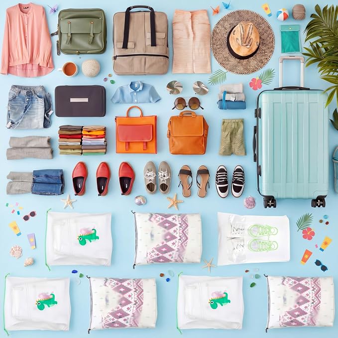 Woanger 16 Pcs Packing Cubes for Travel, Days of The Week Suitcase Organizers - Image 3