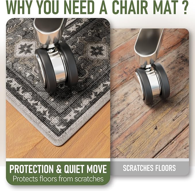 48"x60" Office Chair Mat for Hardwood, Under Desk Chair Mat for Home Office - Image 3