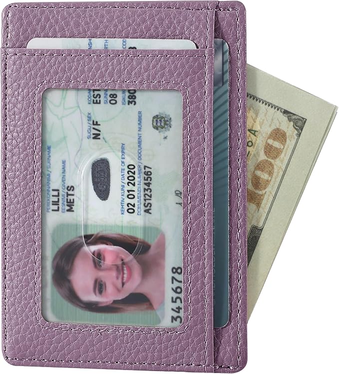 Travelambo Slim Wallet Front Pocket Minimalist Leather RFID Blocking Medium Size - Image 2