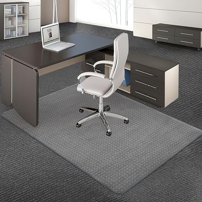 BesWin Office Chair Mat for Carpet, Thick and Sturdy Carpet Protector for Work by BesWin