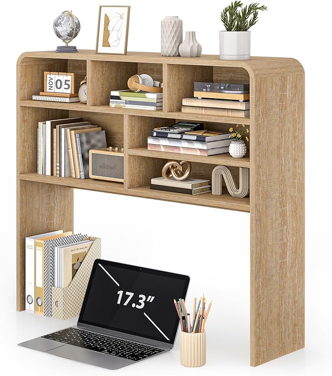 5-Tier Desk Shelf, 37.4''W Desktop Bookshelf - Image 7