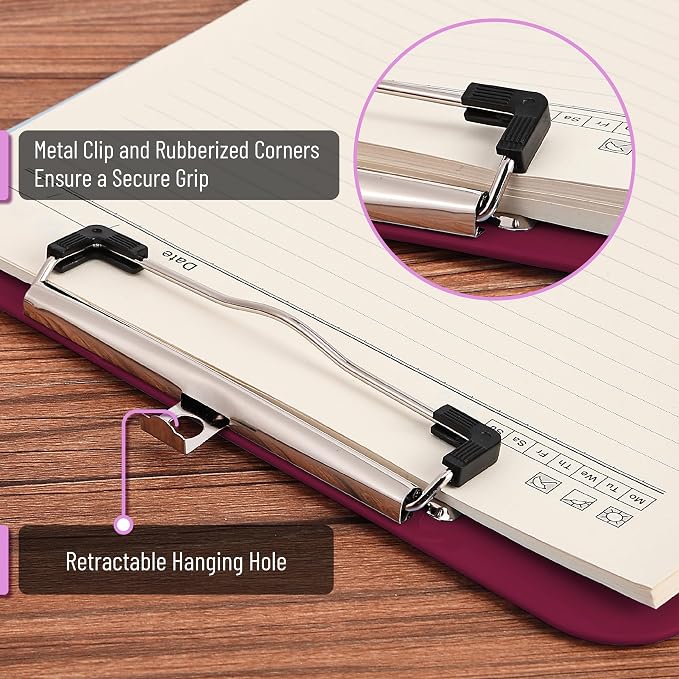 Mr. Pen- Plastic Clipboard, 12.5” x 9”, Dark Red Clipboard Plastic | - Image 3