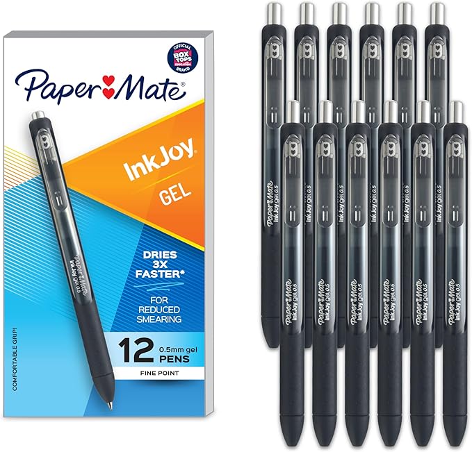 Paper Mate InkJoy Gel Pens, Retractable, Fine Point, Teacher Supplies by Unknown