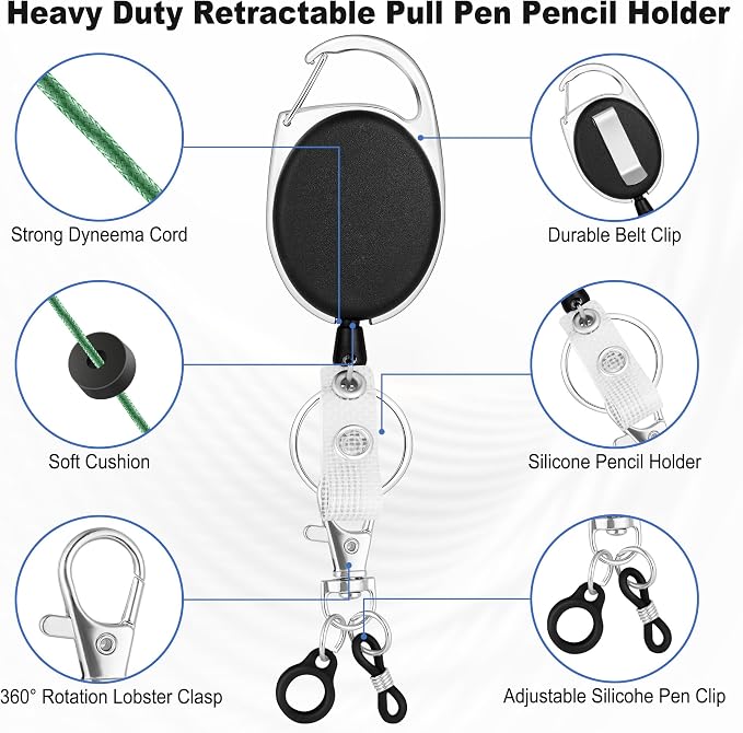 8 Pack Retractable Pencil Holder - Image 3