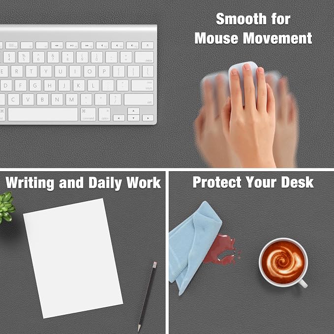 Hsurbtra Desk Pad, XL Extended Mouse Pad, Waterproof Desktop Blotter Protector - Image 4