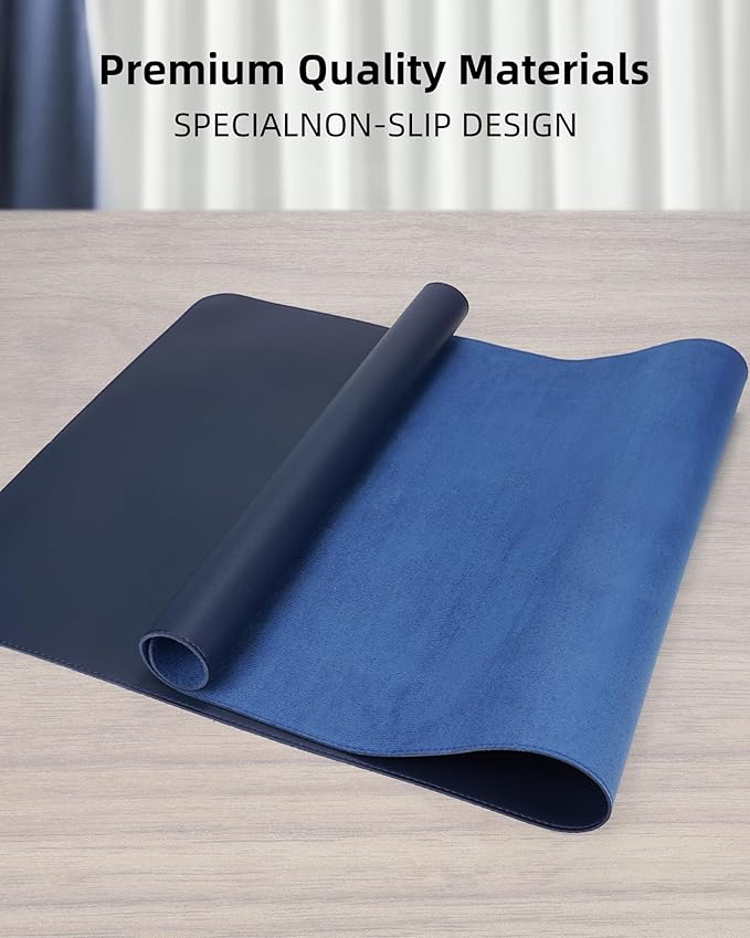 Leather Desk Pad Protector, Desk Mat, Large Mouse Pad, Non-Slip Desk Pad - Image 2