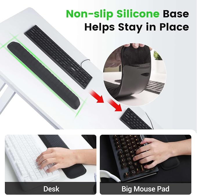 MEKASS Keyboard Wrist Rest, Soft Memory Foam Wrist Support - Image 6