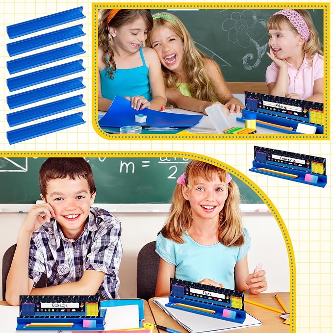 PerKoop 15 Pcs Classroom Desk Name Plates Holder Set Index Cards Storage - Image 6