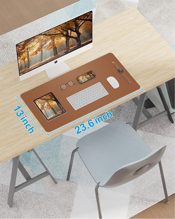 Non-Slip Desk Pad, Mouse Pad, Waterproof PU Leather Desk Protector, Ultra Thin - Image 7