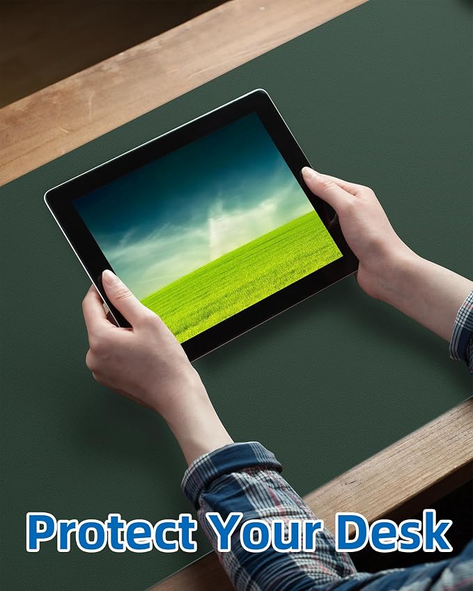 Non-Slip Desk Pad, Mouse Pad, Waterproof PU Leather Desk Protector, Ultra Thin - Image 4
