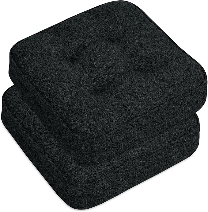 GOFORIT Chair Cushions Set of 2, Tufted Shredded Memory Foam Chair Pads by Unknown