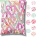 Pretty Package Store Poly Mailer 14.5x19, Happy Hearts, 100 Pack | Heavy Duty by PrettyPackageStore