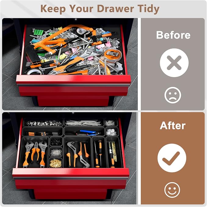 A-LuGei 【More Larger Size】 【69 PCS-5 Size】 Tool Box Organizer Tray Divider - Image 5
