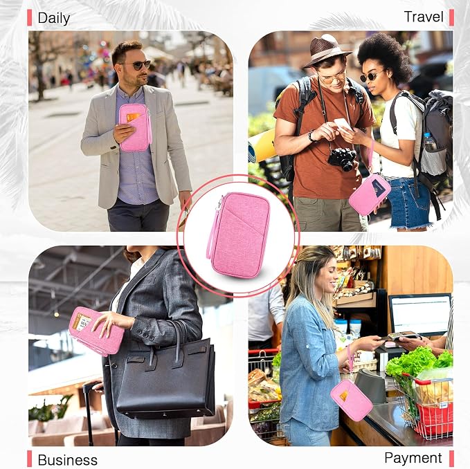 Passport Holder Family RFID Travel Document Organizer - Image 6