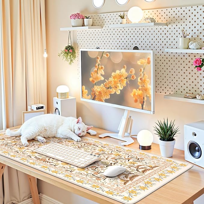 iCasso Desk Matt for Desktop, Cute Desk Pad Mat, XXL Large Mouse Pad, Anti-Slip - Image 7