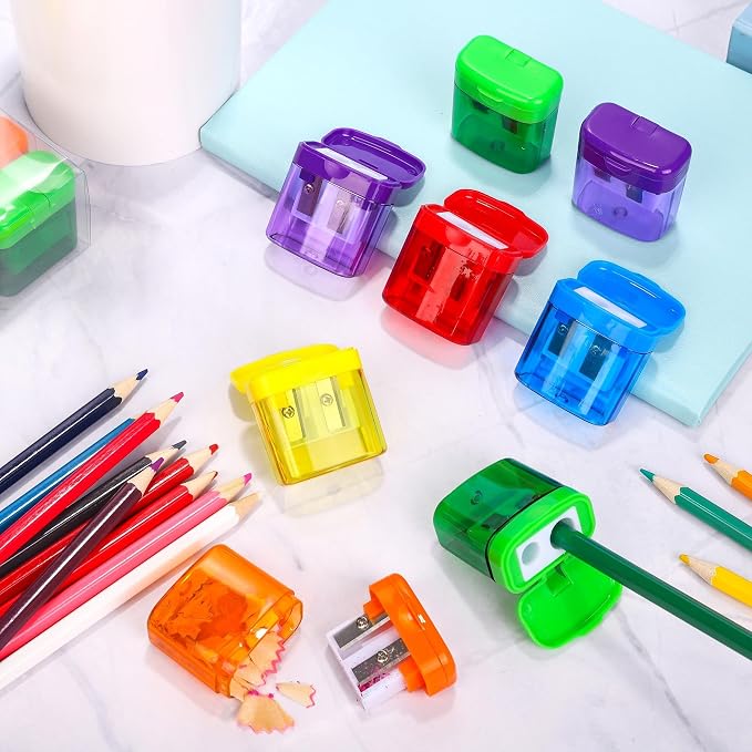 Aodaer 288 Pieces Pencil Sharpeners Bulk Double Hole Pencil Sharpener Manual - Image 5