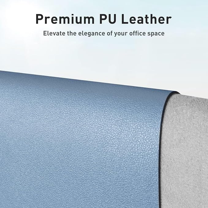 Aothia Faux Leather Desk Mat – Large Mouse Pad, Non-Slip PU Leather Blotter - Image 2