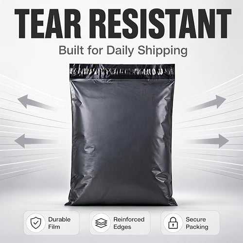 10"x13" Poly Mailers，Black Shipping and Envelope Bags Pack of 10 - Image 2