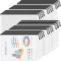 Smarpau A4/Letter Size Mesh Zipper Pouch, 24 Pack 13" x 9.4" Plastic Pouches by Smarpau